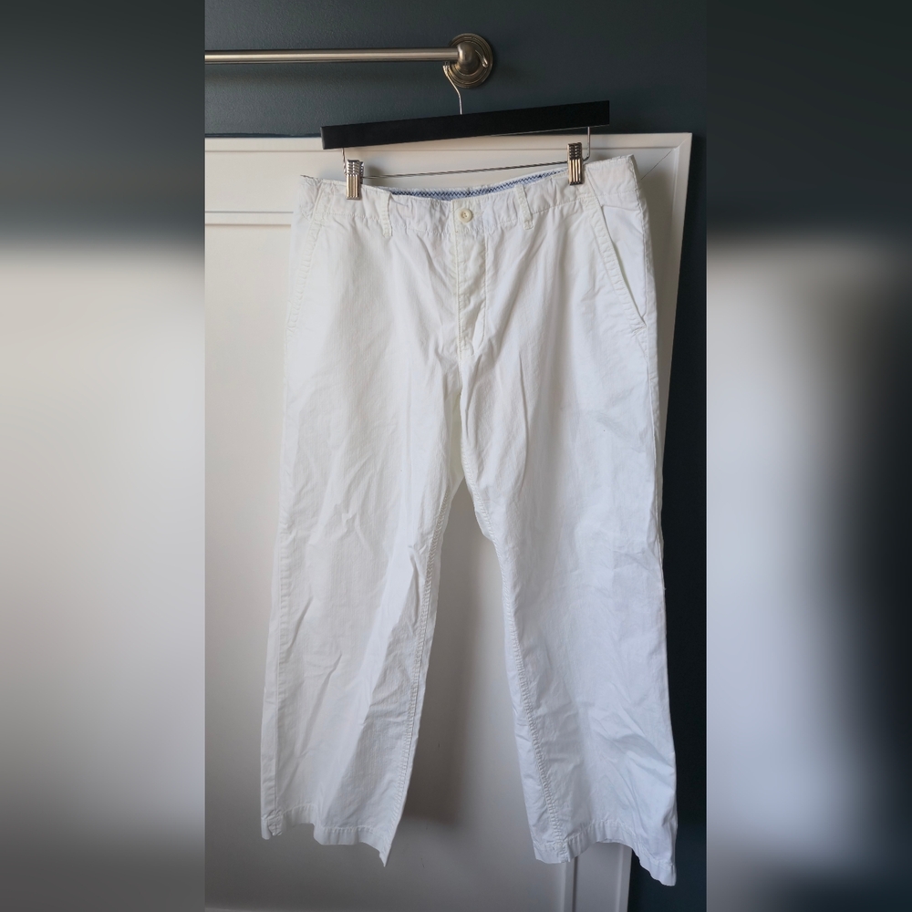 Gap Women's Wide Leg Cotton White Casual Pants #72